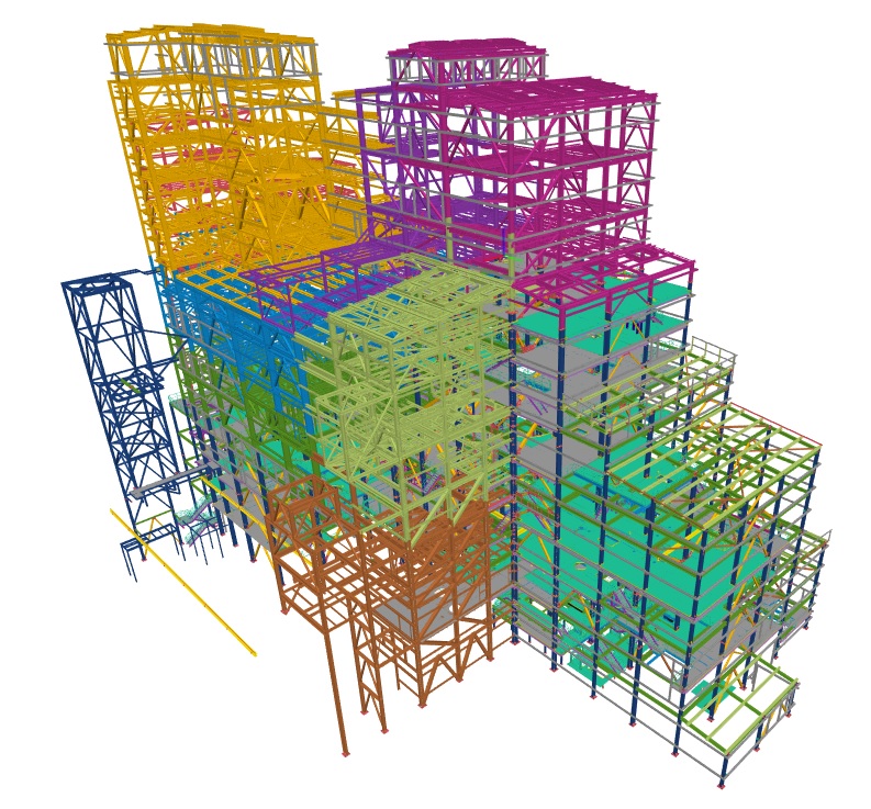 210-Modelado y planos de fabricación de estructura para industria de energía.